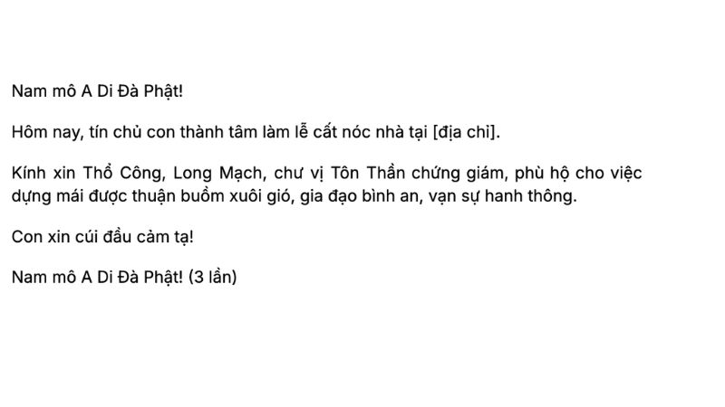 Văn khấn cất nóc nhà: Thủ tục, lễ vật và bài cúng chuẩn 2025 12 bài cúng đổ trần nhà