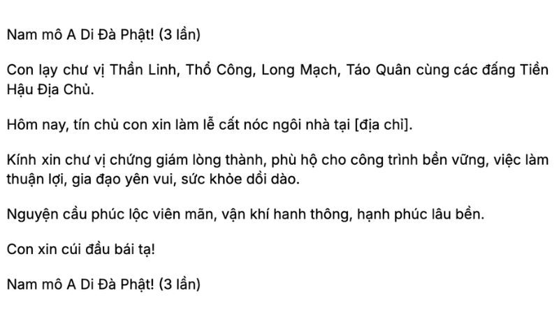 Văn khấn cất nóc nhà: Thủ tục, lễ vật và bài cúng chuẩn 2025 13 bài khấn cất nóc nhà