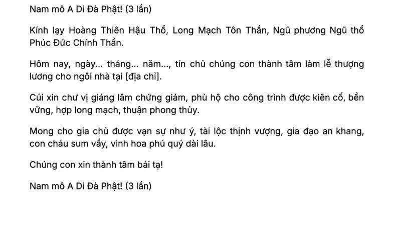 Văn khấn cất nóc nhà: Thủ tục, lễ vật và bài cúng chuẩn 2025 9 văn khấn đổ mái nhà