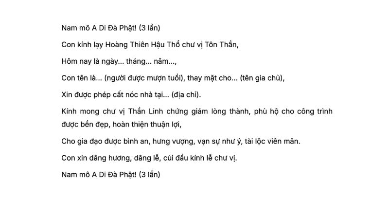 Văn khấn mượn tuổi làm nhà: Động thổ, đổ mái, về nhà mới 2025 13 văn khấn đổ mái tầng 1 mượn tuổi