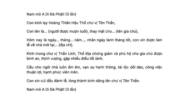 Văn khấn mượn tuổi làm nhà: Động thổ, đổ mái, về nhà mới 2025 17 văn khấn về nhà mới cho người mượn tuổi