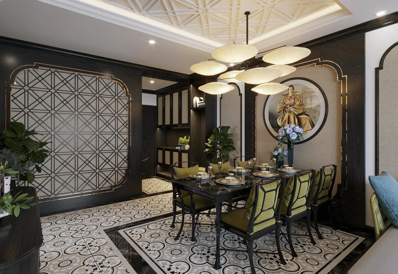 30+ Mẫu bàn ăn Indochine đẹp và sang trọng. Báo giá, mẫu mới và cách chọn chuẩn nhất 11 Bàn ăn indochine