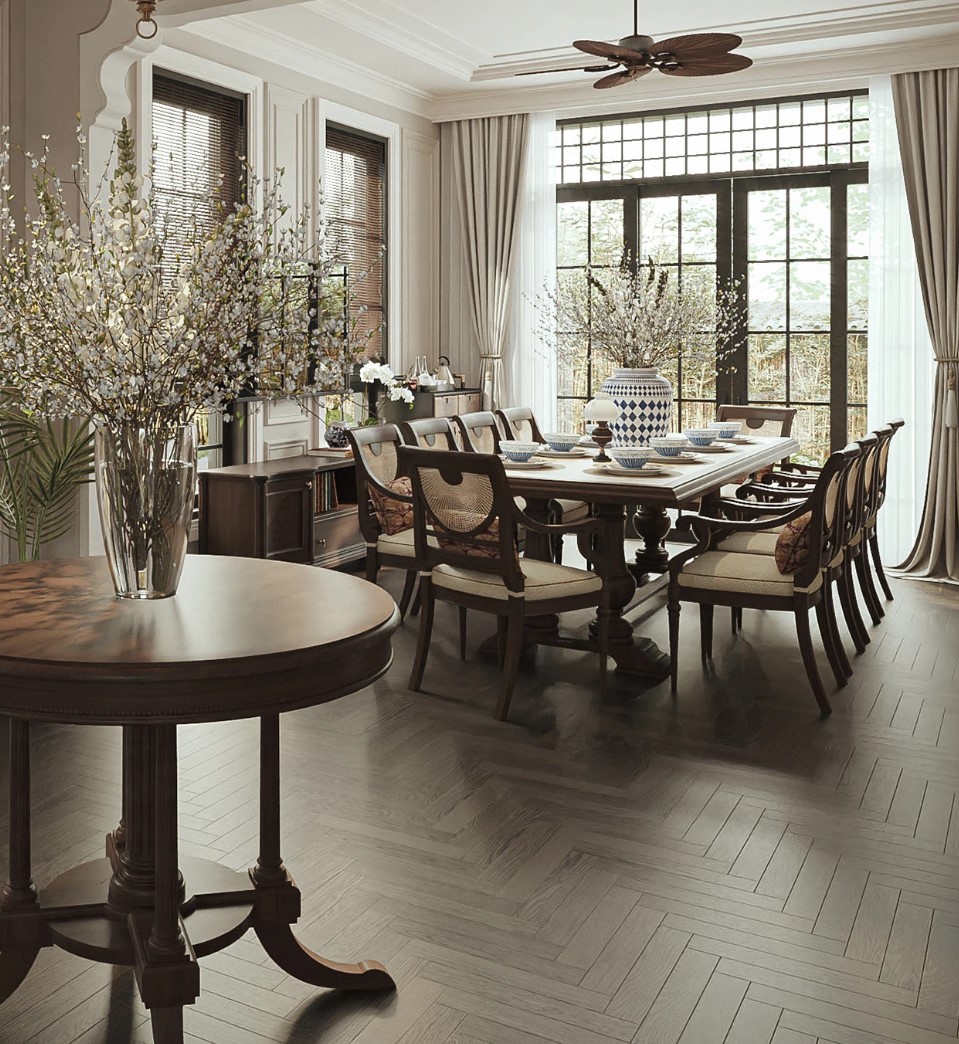 30+ Mẫu bàn ăn Indochine đẹp và sang trọng. Báo giá, mẫu mới và cách chọn chuẩn nhất 12 Bàn ăn indochine