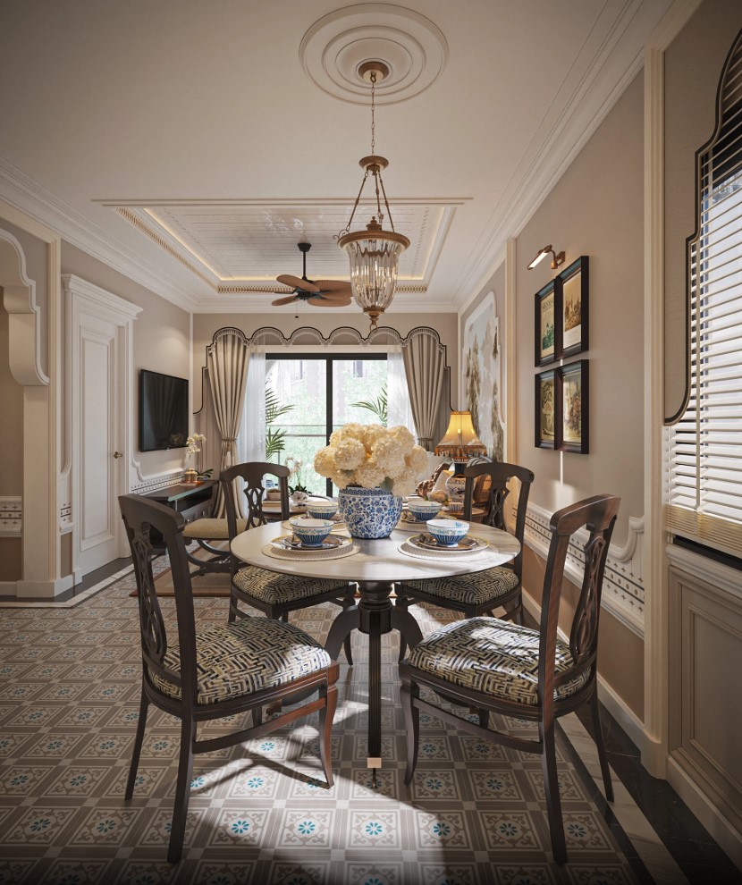 30+ Mẫu bàn ăn Indochine đẹp và sang trọng. Báo giá, mẫu mới và cách chọn chuẩn nhất 19 Bàn ăn indochine