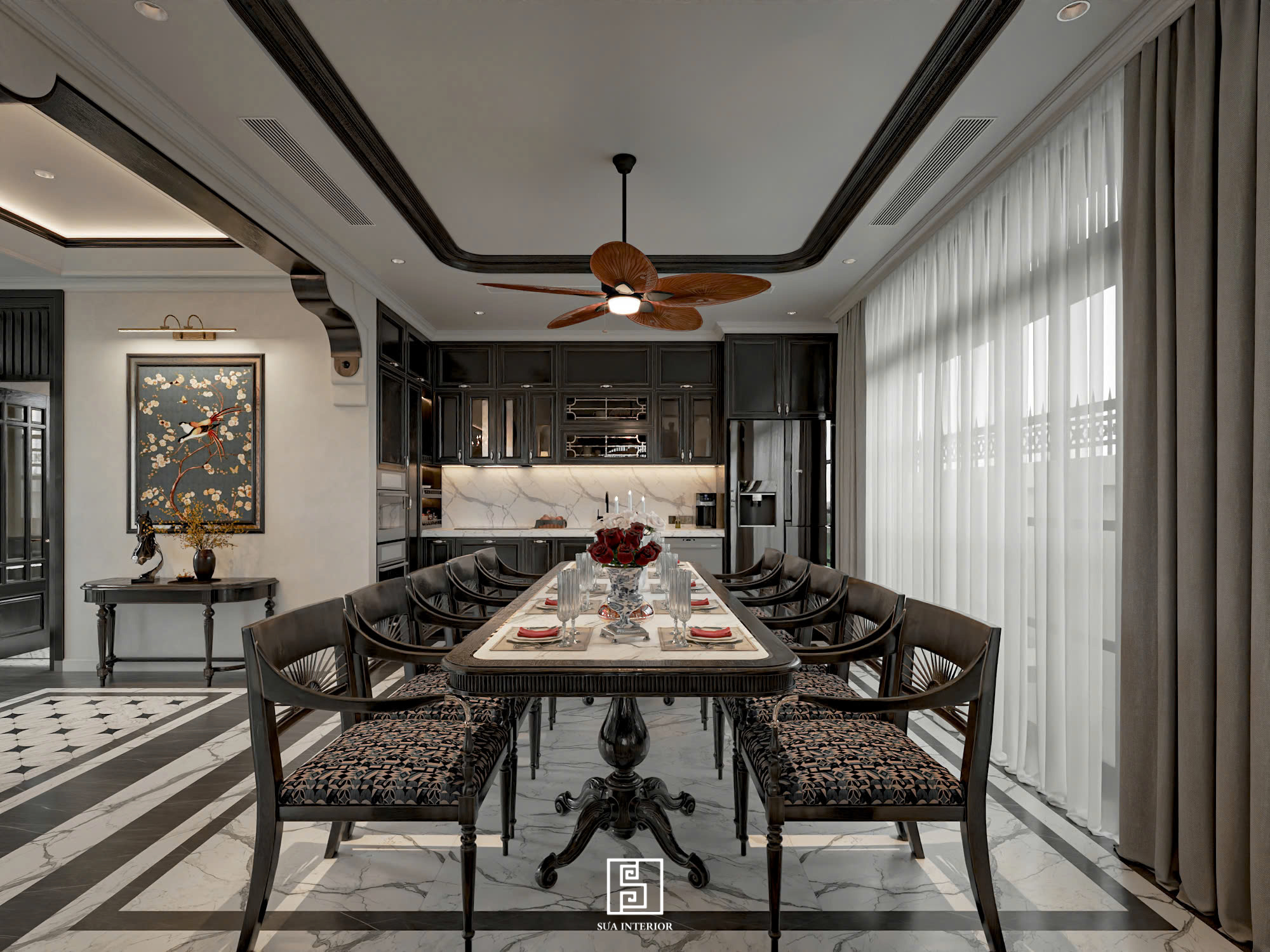 30+ Mẫu bàn ăn Indochine đẹp và sang trọng. Báo giá, mẫu mới và cách chọn chuẩn nhất 32 Bàn ăn indochine