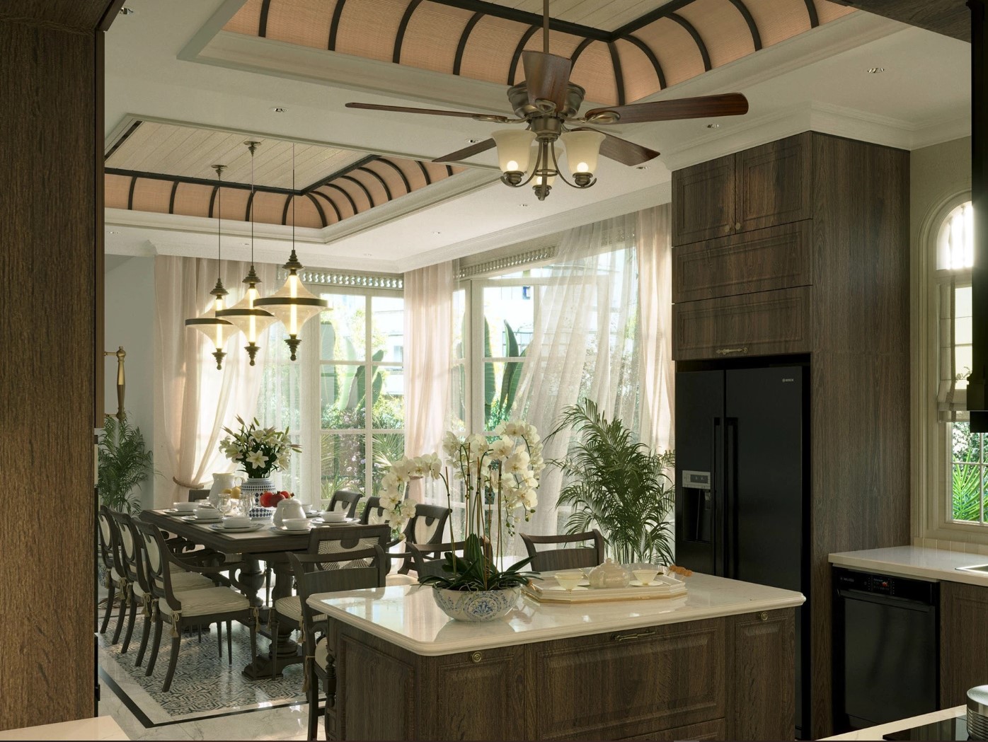 30+ Mẫu bàn ăn Indochine đẹp và sang trọng. Báo giá, mẫu mới và cách chọn chuẩn nhất 37 Bàn ăn indochine