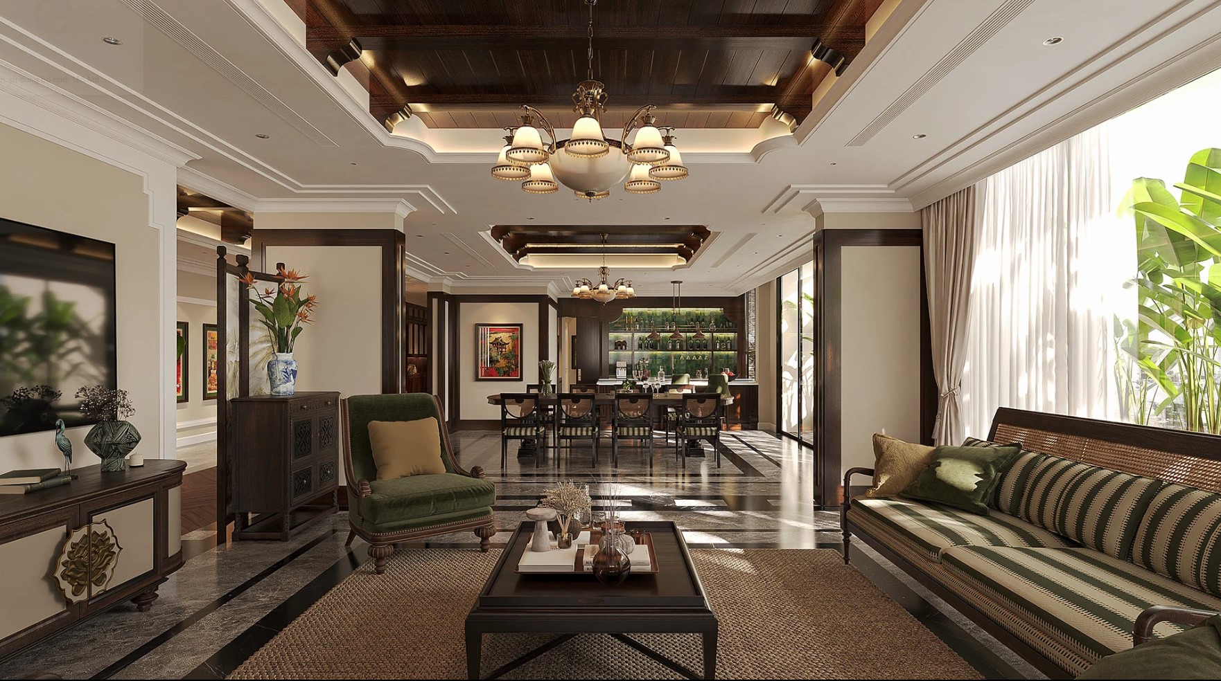 30+ Mẫu bàn ăn Indochine đẹp và sang trọng. Báo giá, mẫu mới và cách chọn chuẩn nhất 38 Bàn ăn indochine