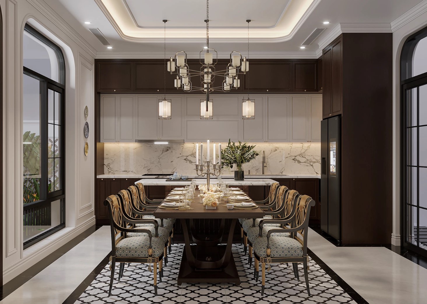 30+ Mẫu bàn ăn Indochine đẹp và sang trọng. Báo giá, mẫu mới và cách chọn chuẩn nhất 39 Bàn ăn indochine