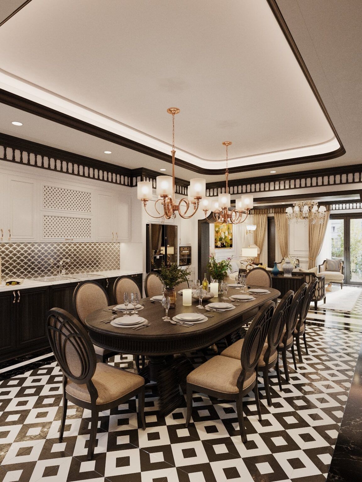 30+ Mẫu bàn ăn Indochine đẹp và sang trọng. Báo giá, mẫu mới và cách chọn chuẩn nhất 5 Bàn ăn indochine