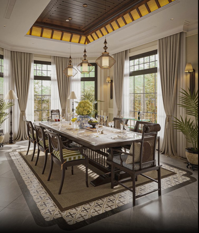 30+ Mẫu bàn ăn Indochine đẹp và sang trọng. Báo giá, mẫu mới và cách chọn chuẩn nhất 40 Bàn ăn indochine