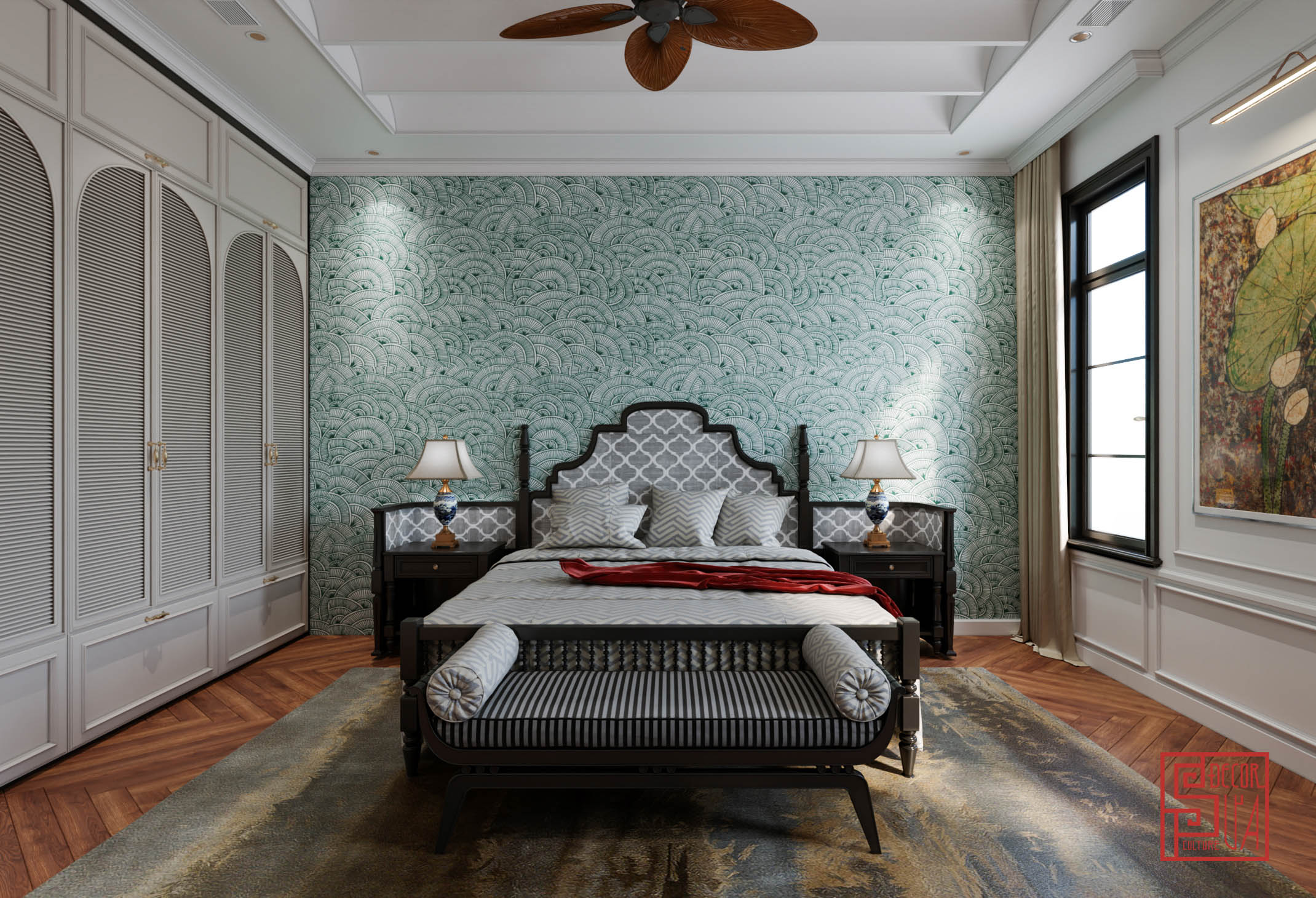 giường ngủ indochine