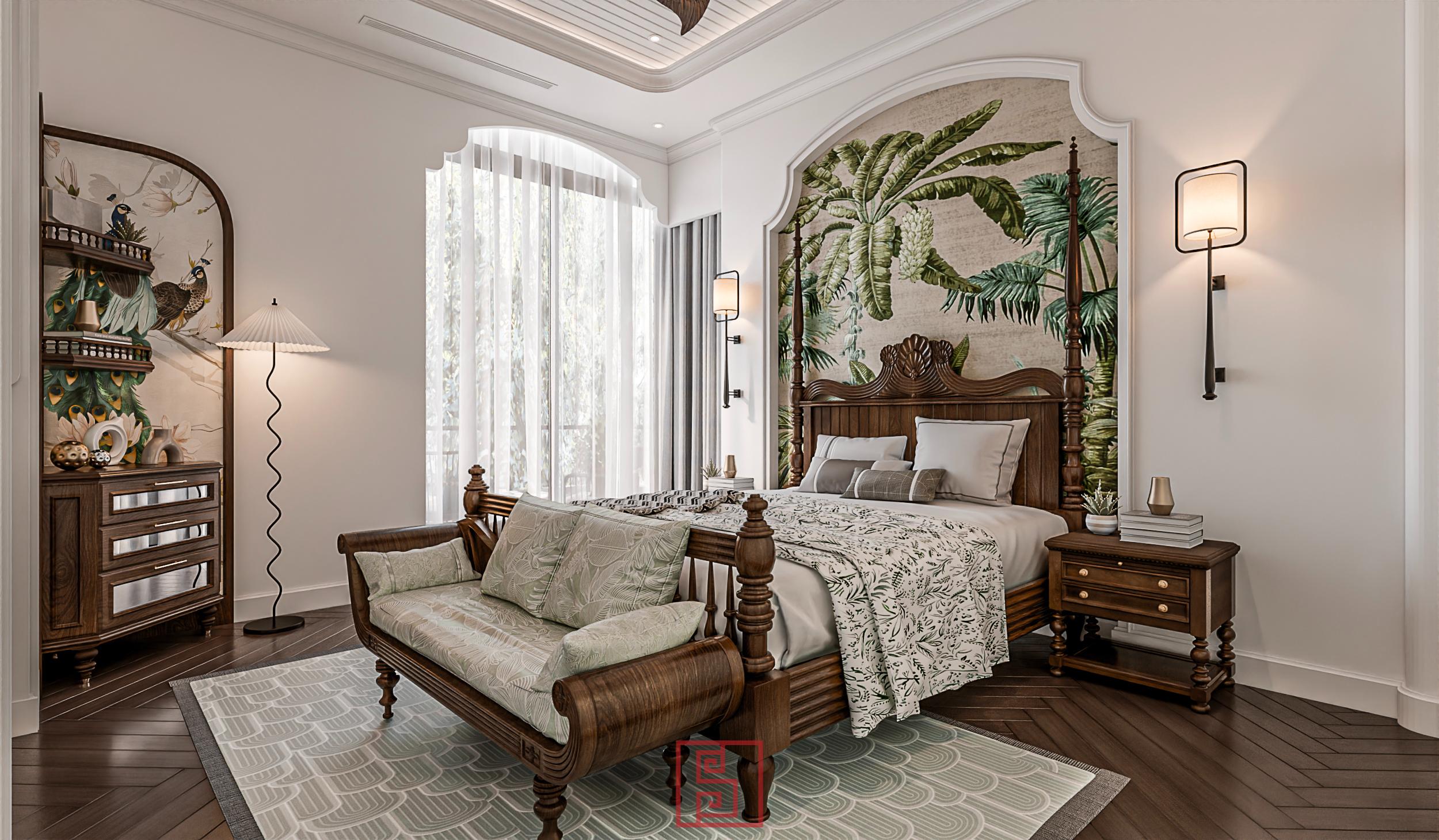 giường ngủ indochine