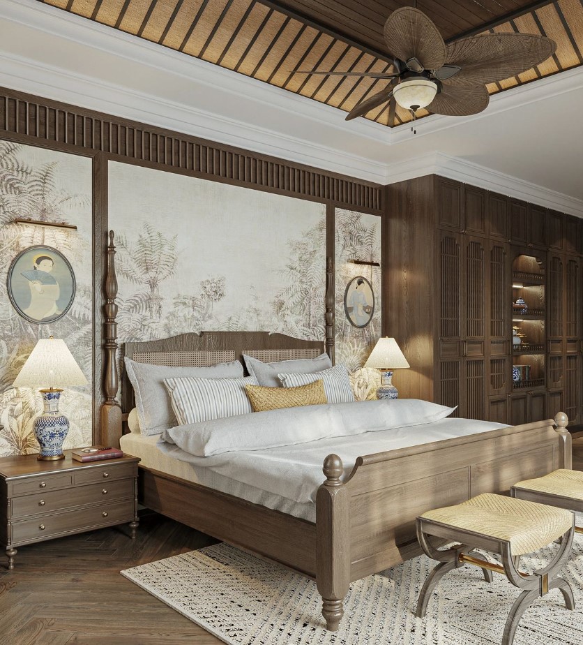 giường ngủ indochine