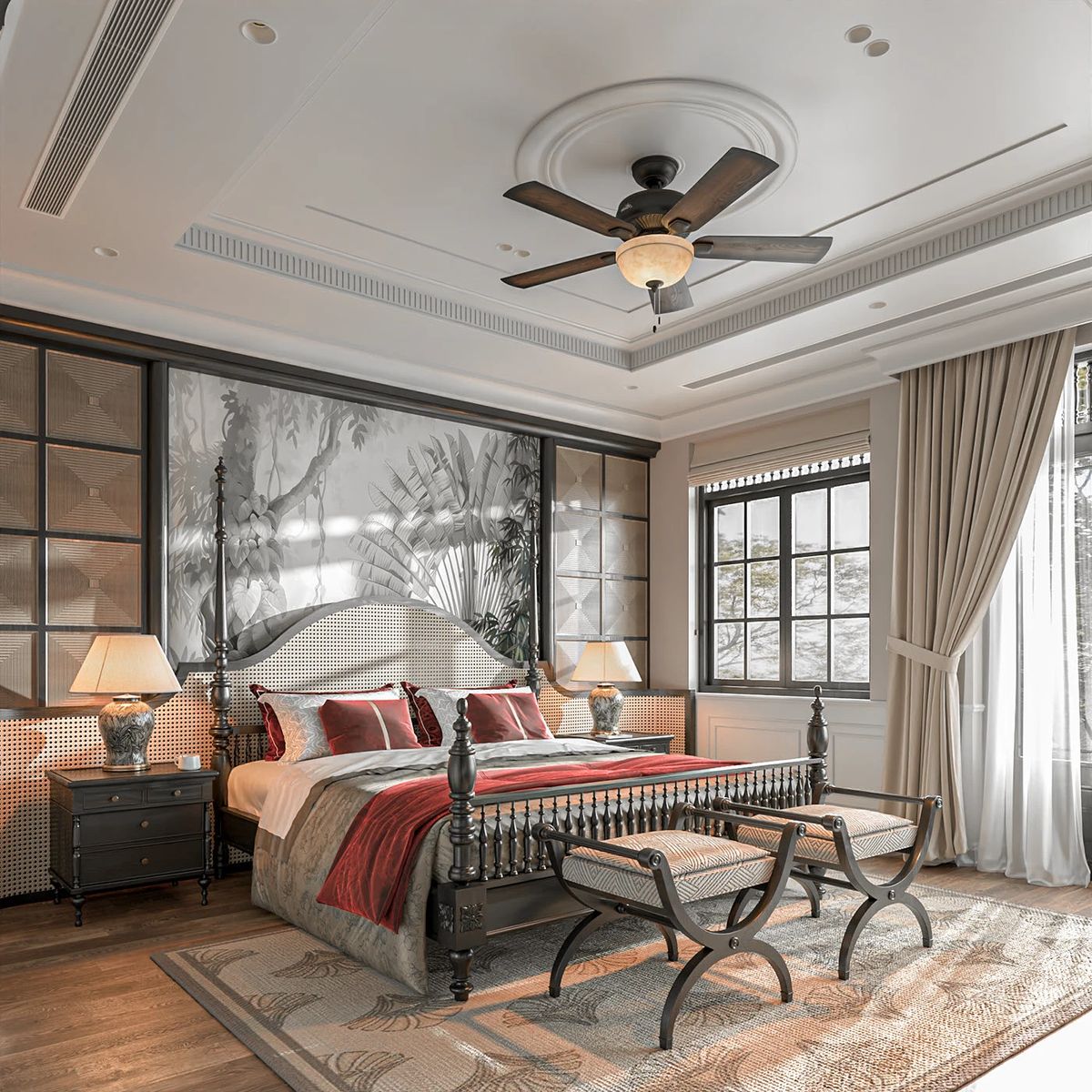 giường ngủ indochine