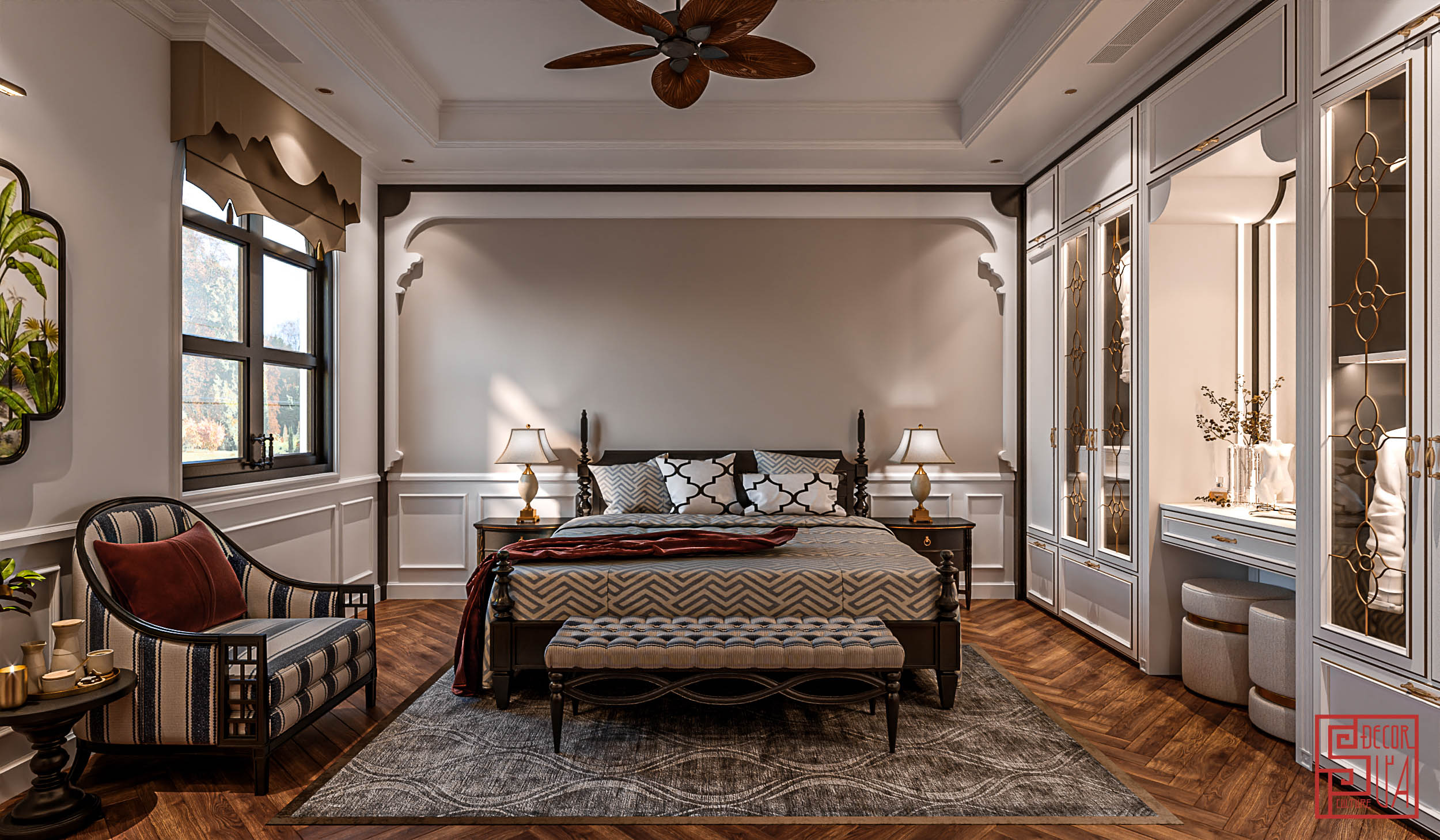 giường ngủ indochine