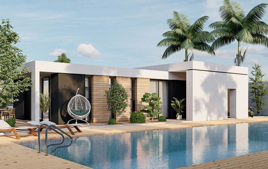 Thiết kế biệt thự có hồ bơi: 50+ mẫu hiện đại, nhà vườn & mini đẹp mê ly 12 biệt thự 1 tầng có bể bơi