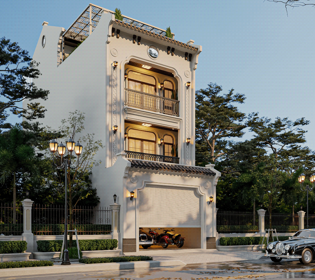 nhà phố phong cách indochine