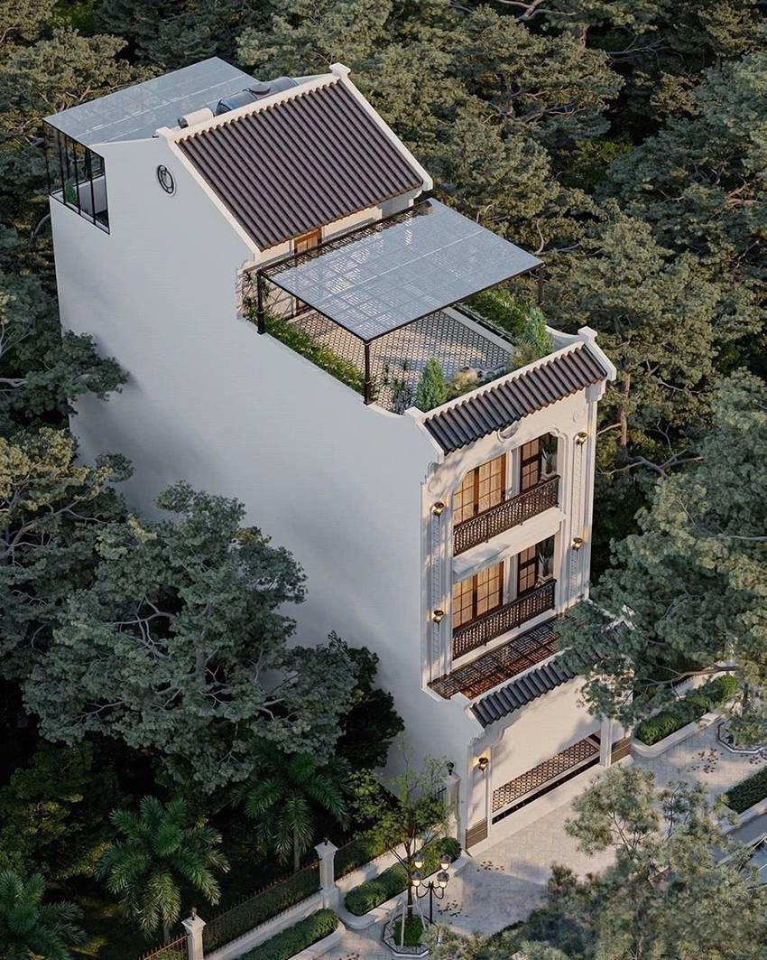 nhà phố phong cách indochine