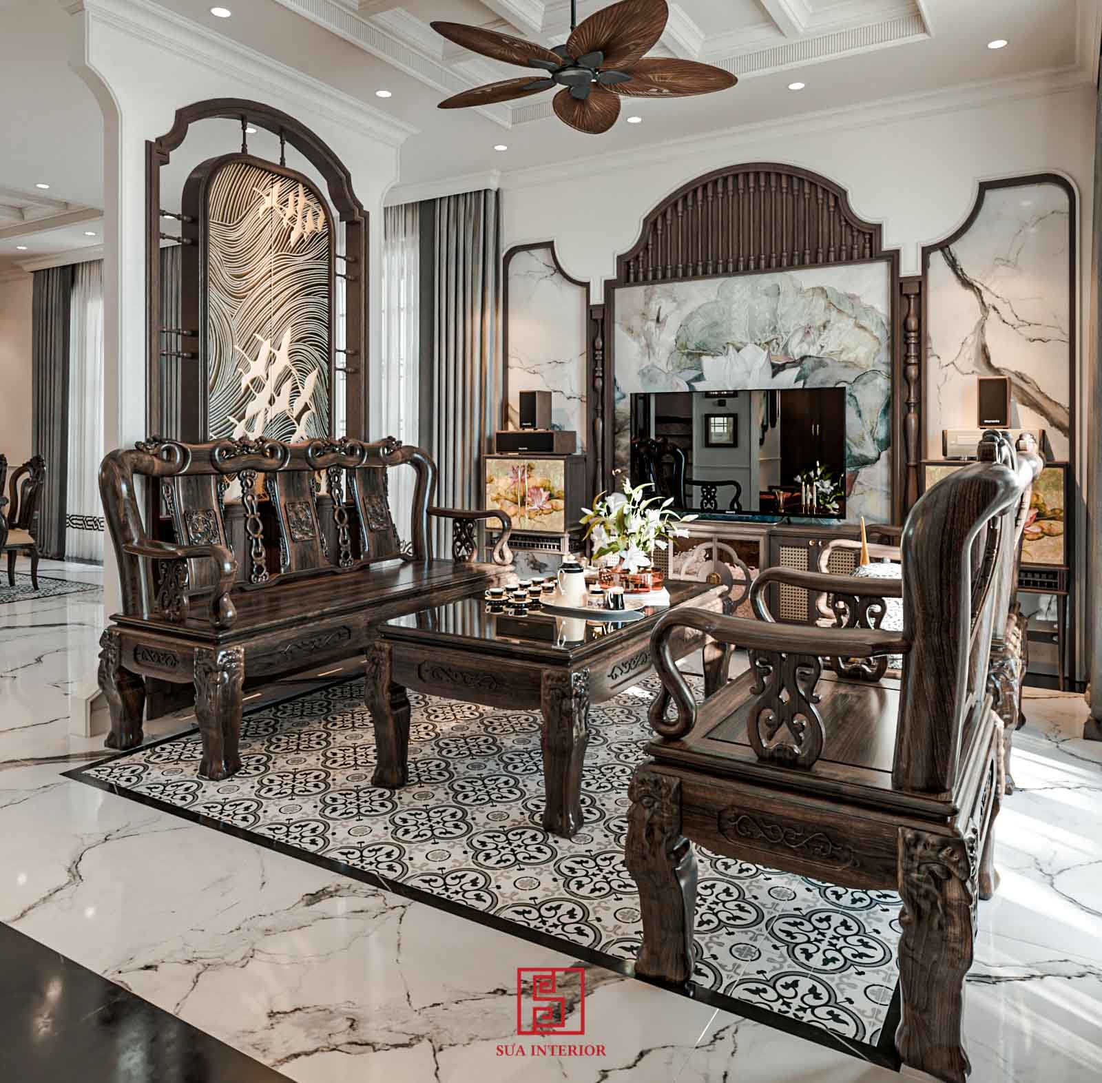 nhà phố phong cách indochine