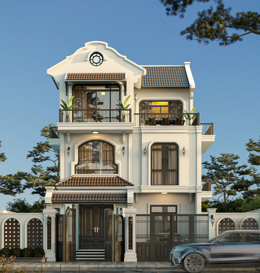 nhà phố phong cách indochine