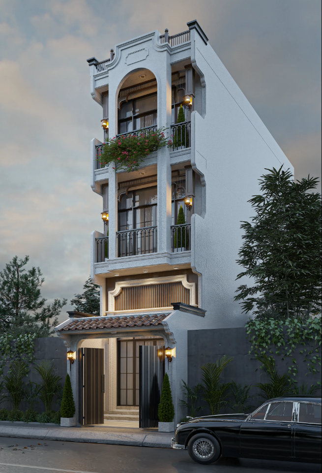 nhà phố phong cách indochine