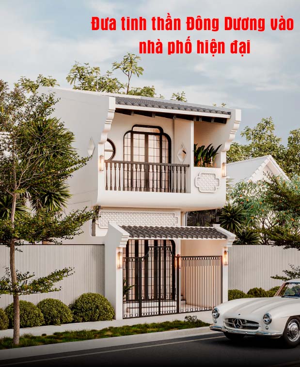 nhà phố phong cách indochine