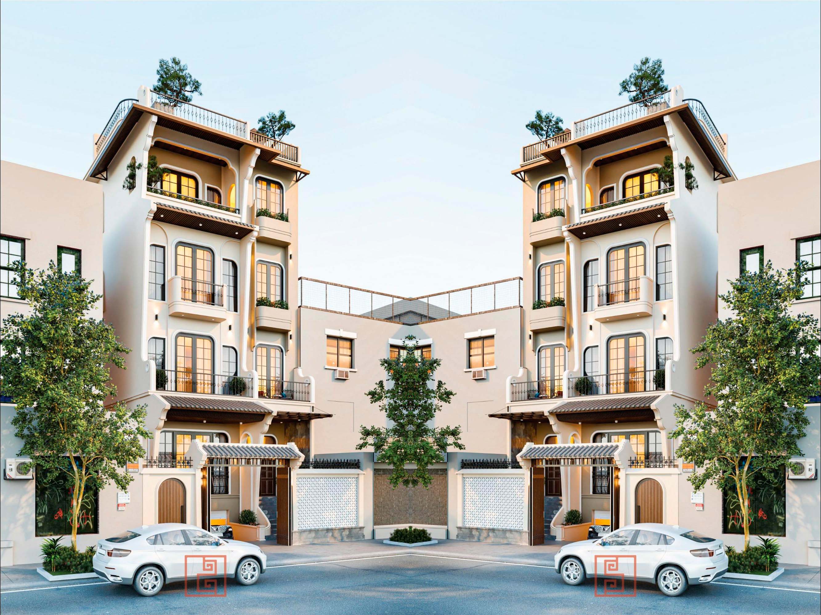 nhà phố phong cách indochine