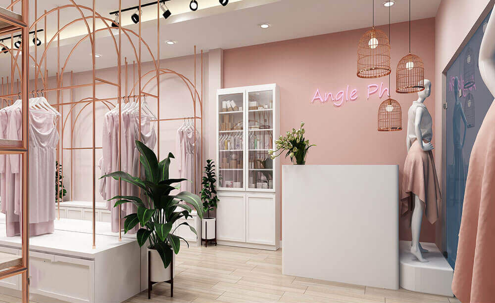 thiết kế shop quần áo nữ