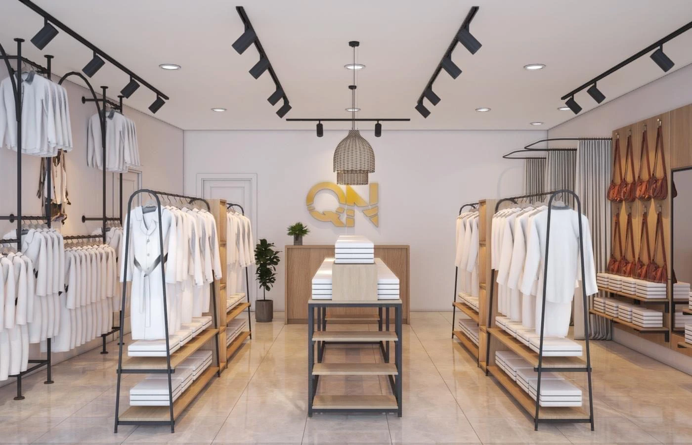 thiết kế shop quần áo nữ đẹp