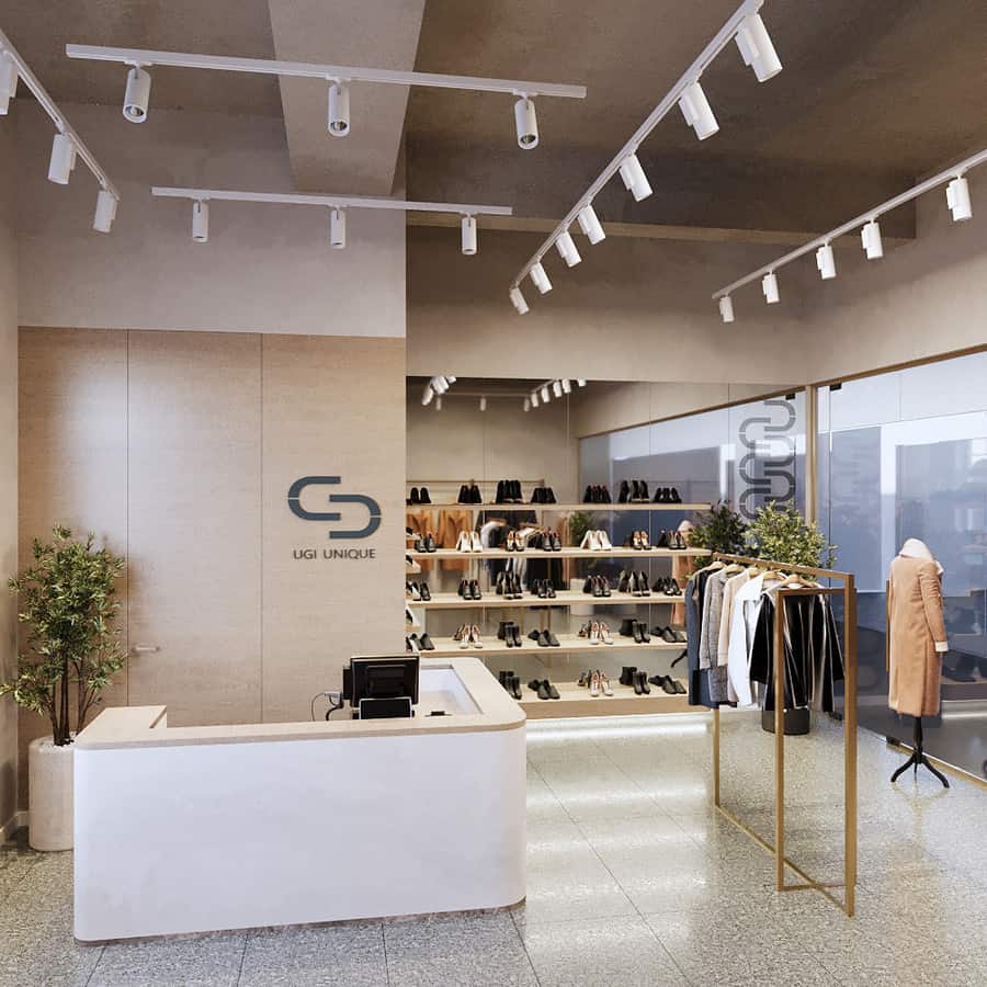 thiết kế shop quần áo nữ đơn giản