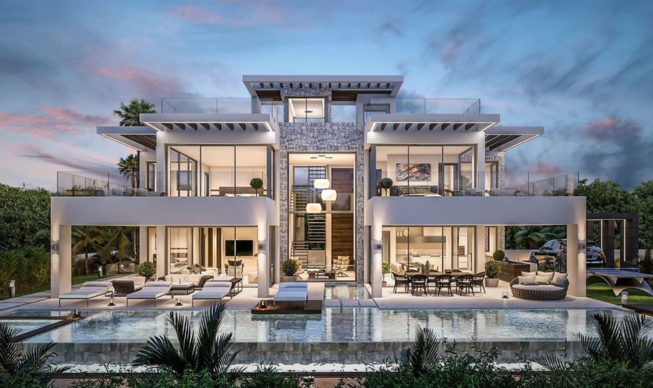 Thiết kế biệt thự có hồ bơi: 50+ mẫu hiện đại, nhà vườn & mini đẹp mê ly 8 nhà biệt thự hiện đại có hồ bơi