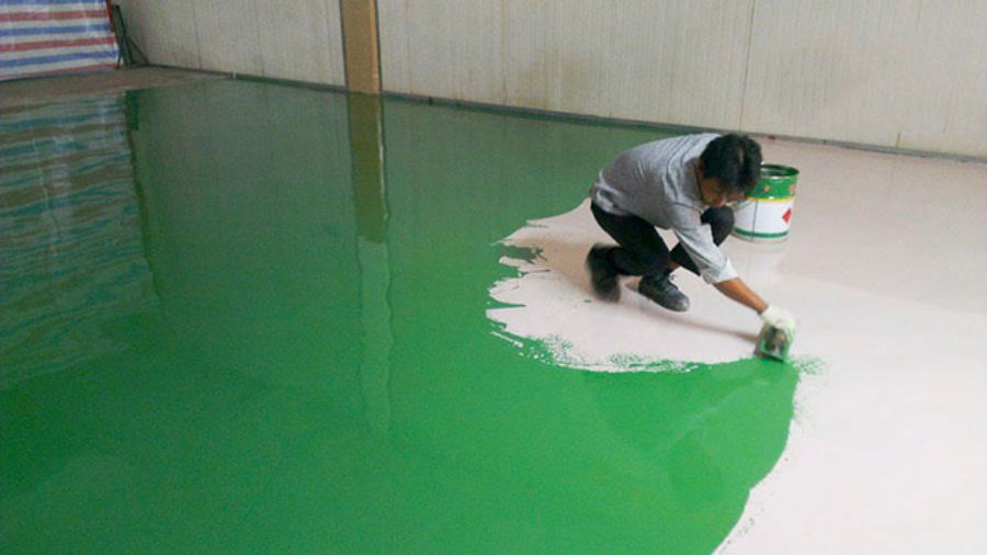 Sơn epoxy tự san phẳng là gì? Ưu điểm, quy trình thi công & báo giá 2026 7 quy trình sơn epoxy tự san phẳng