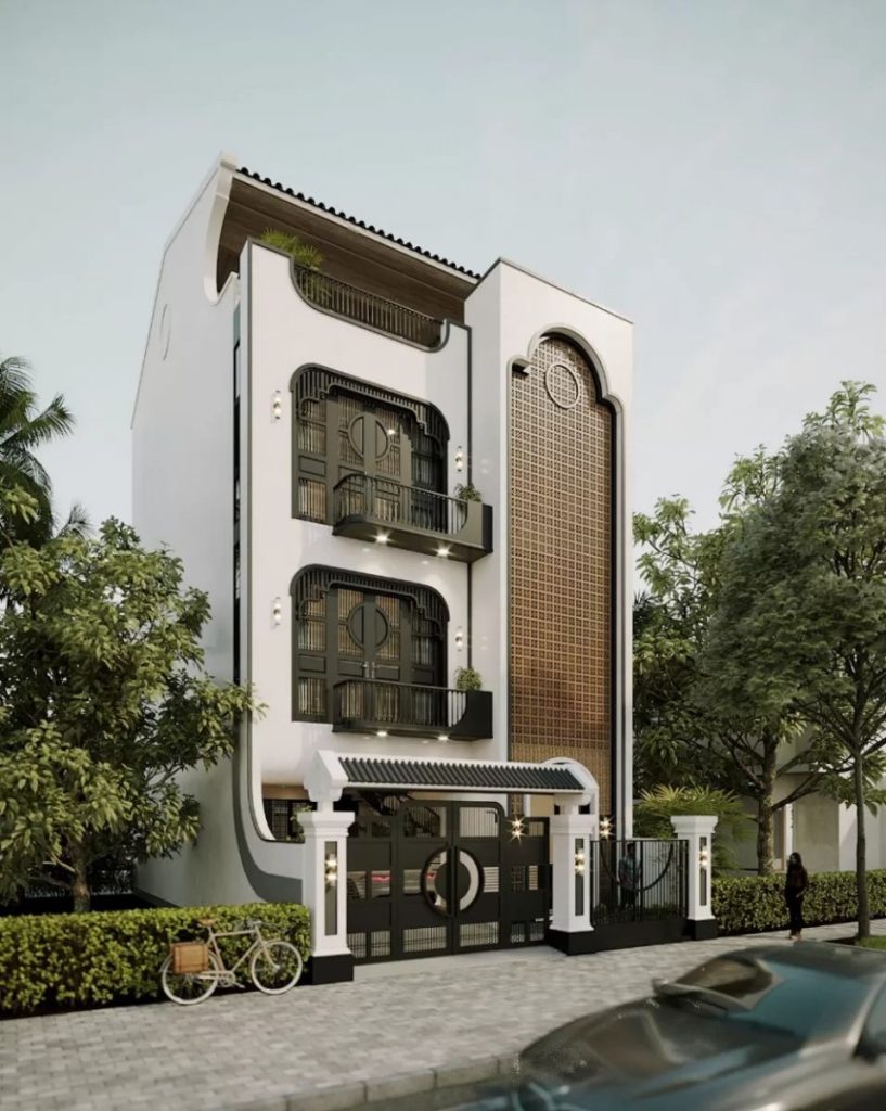 nhà phố phong cách indochine