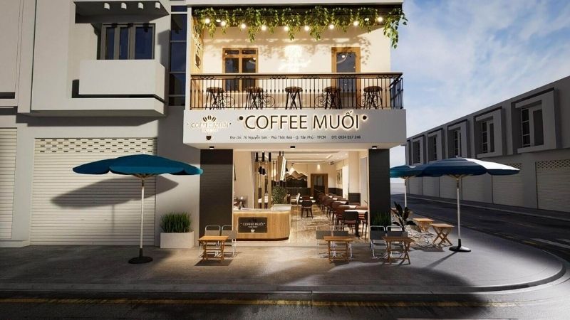 Thiết kế quán cafe theo diện tích và phong cách đẹp nhất 2026 29 thiết kế quán cafe góc 2 mặt tiền