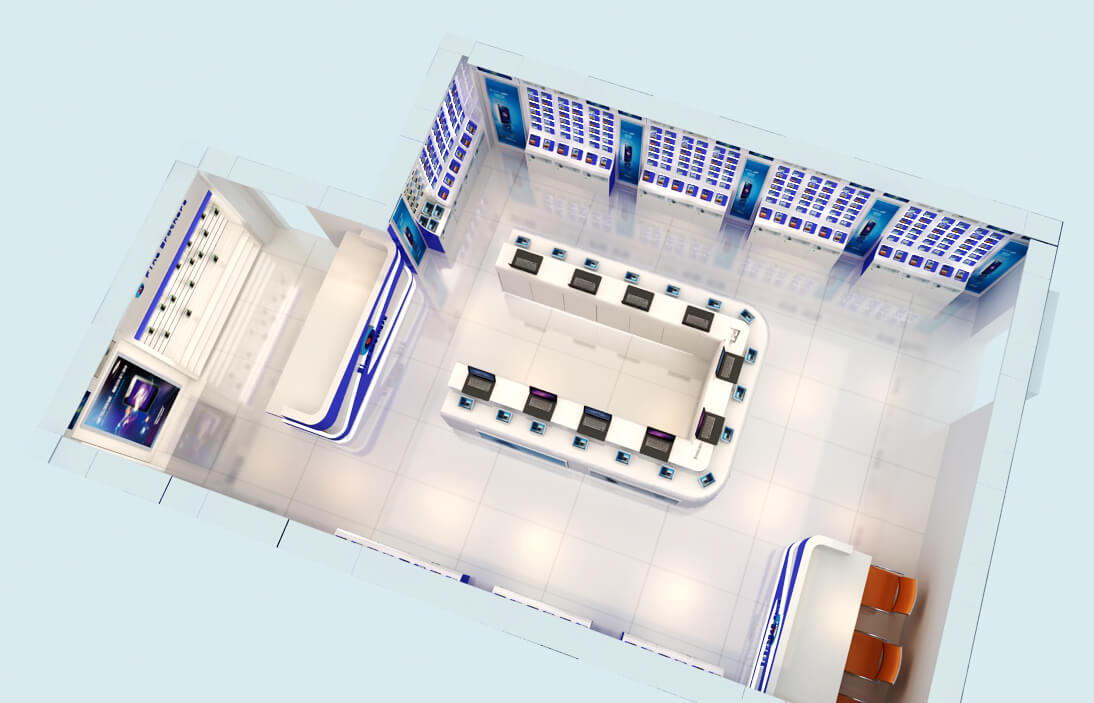 Thiết kế showroom điện máy: Nguyên tắc, mẫu đẹp & báo giá 2026 11 mẫu thiết kế showroom điện máy