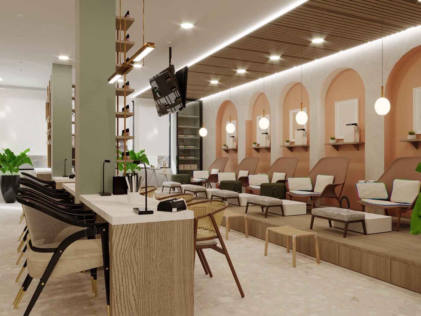 setup tiệm nail nhỏ