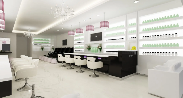 thiết kế tiệm tóc và nail