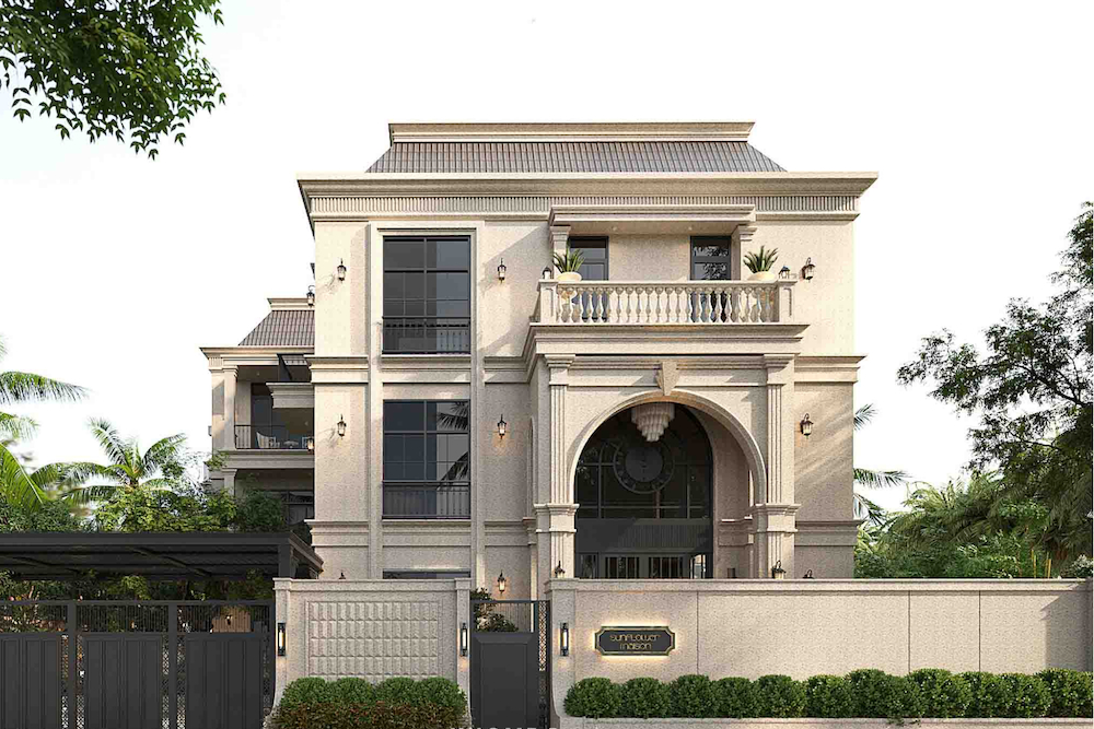 tường rào biệt thự tân cổ điển