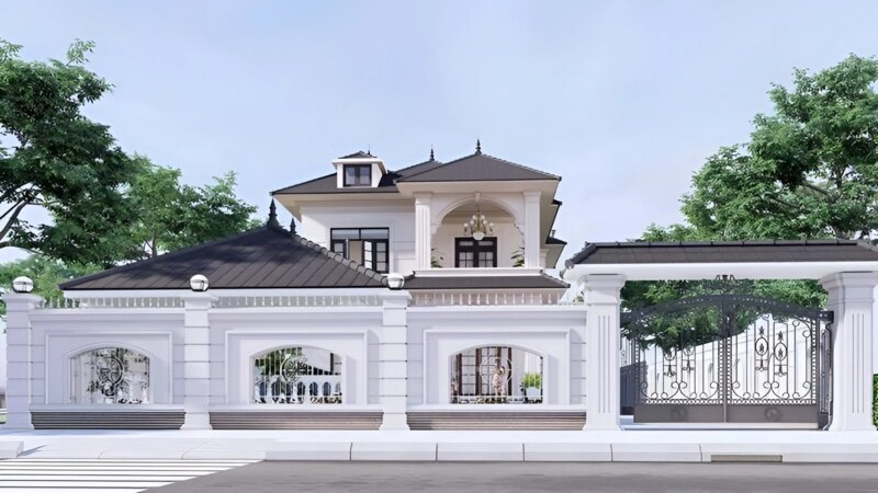 tường rào biệt thự hiện đại