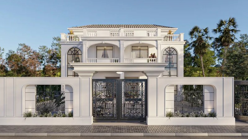 hàng rào biệt thự nhà vườn