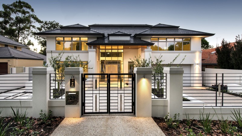 mẫu hàng rào đẹp cho nhà biệt thự