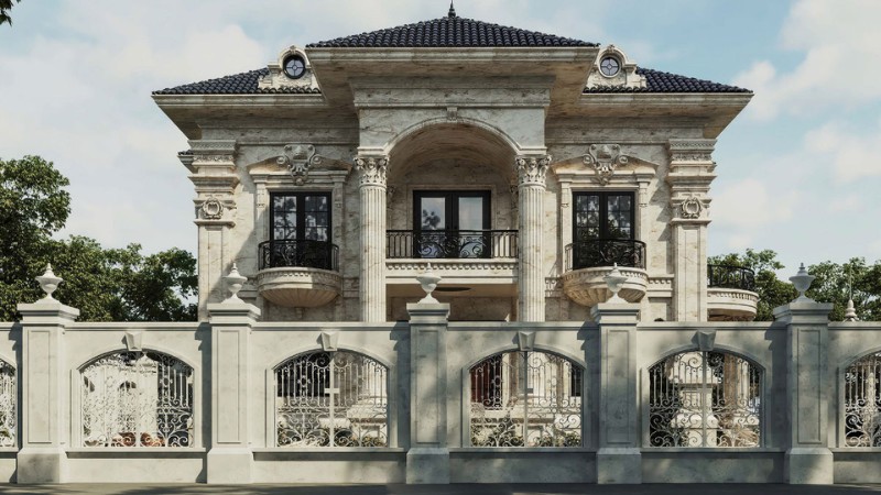 hàng rào biệt thự nhà vườn