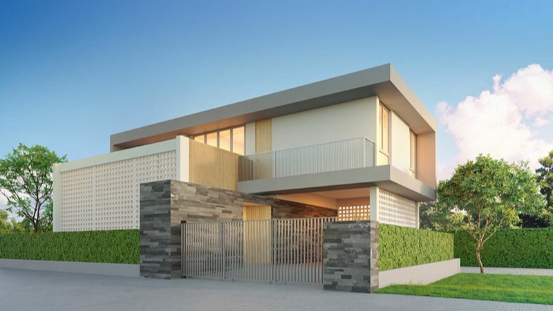 mẫu hàng rào nhà biệt thự