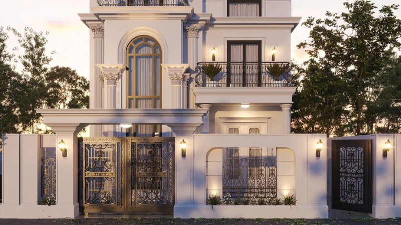 các mẫu hàng rào biệt thự đẹp