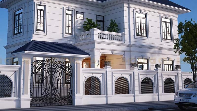 hàng rào biệt thự sân vườn