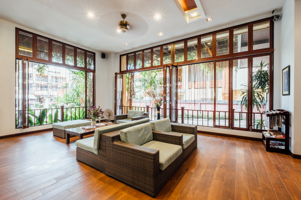 mẫu phòng khách biệt thự hiện đại