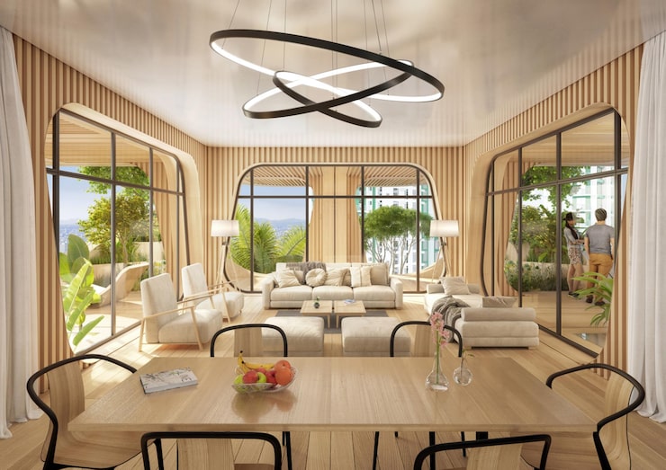 mẫu phòng khách biệt thự hiện đại