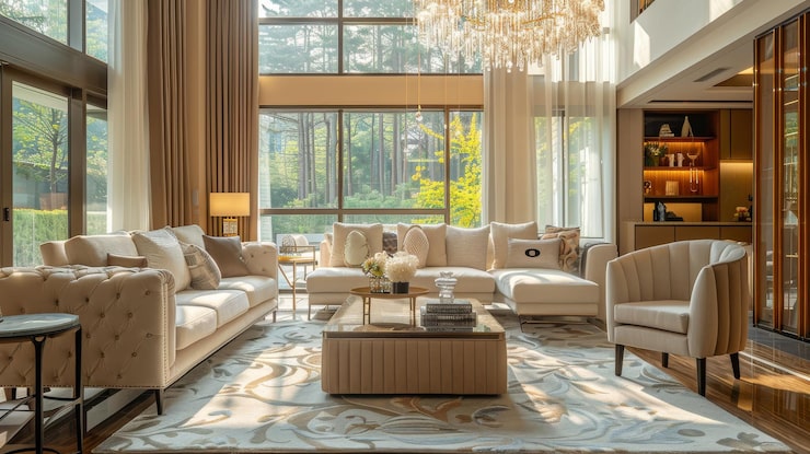 phòng khách biệt thự đẹp hiện đại