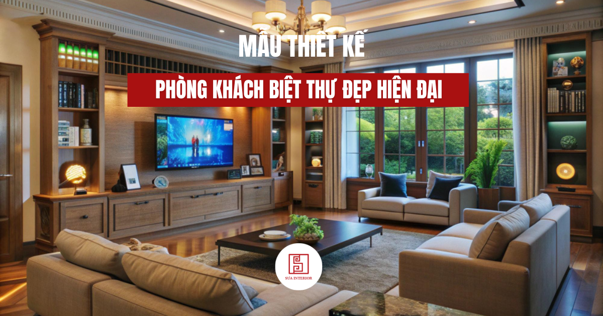 phòng khách biệt thự đẹp hiện đại