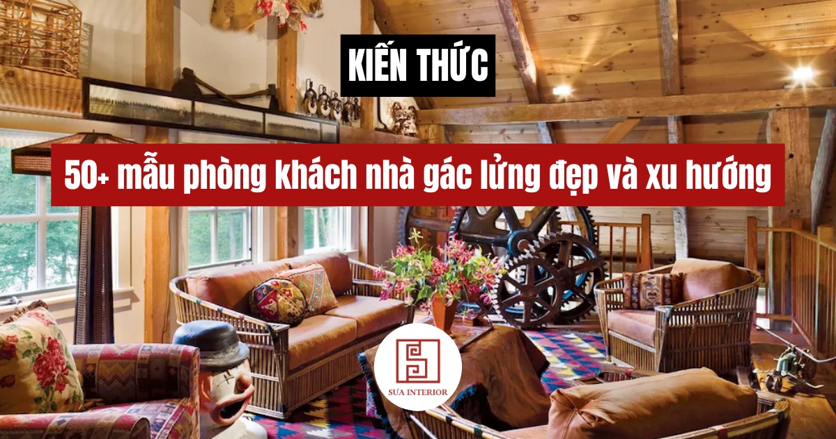 Phòng khách nhà gác lửng